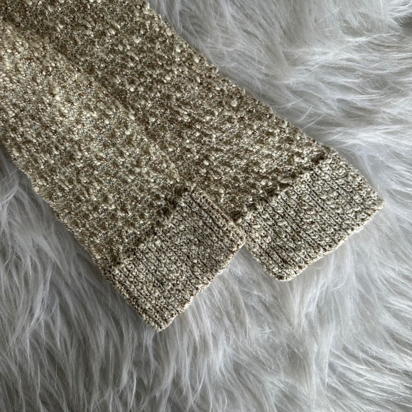 NIC+ZOE Cardigan Sweater Beige Popcorn Knit Button Front Business Petite Medium - Picture 4 of 7